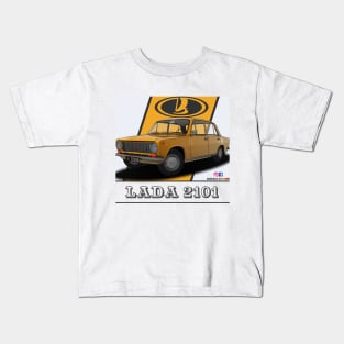 Lada 2101 1970 Yellow Kids T-Shirt